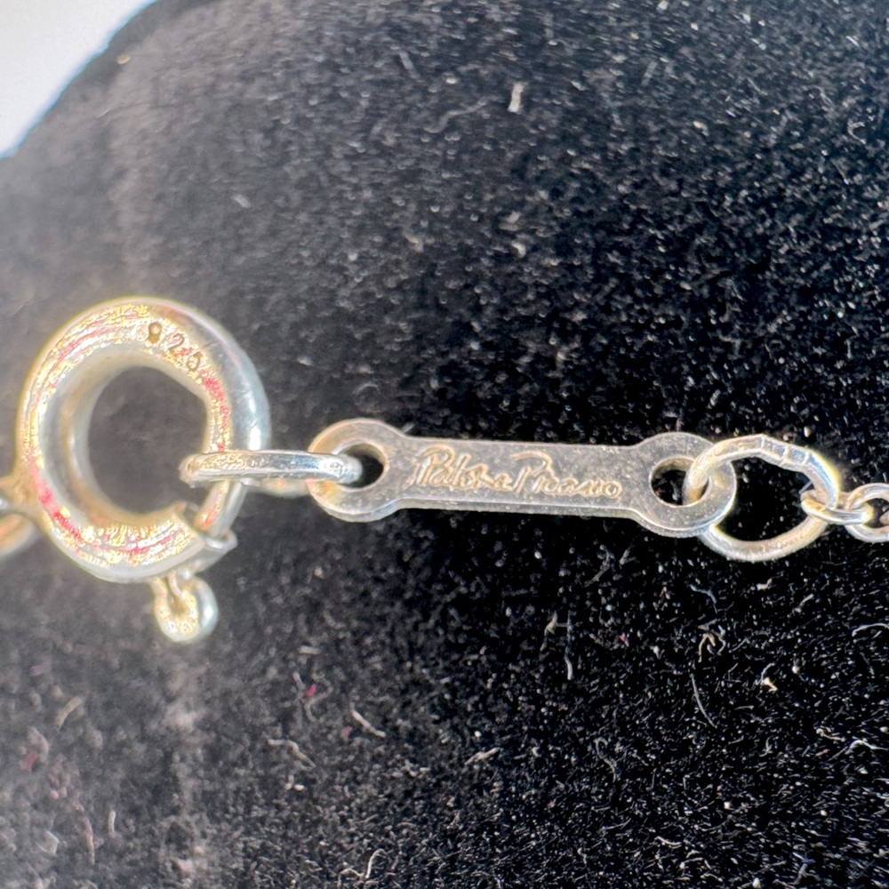 Tiffany & Co. Elsa Peretti Small Open Heart Necklace Sterling Silver 15mm W Box - Picture 11 of 13